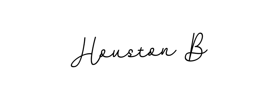 Design your own signature with our free online signature maker. With this signature software, you can create a handwritten (BallpointsItalic-DORy9) signature for name Houston B. Houston B signature style 11 images and pictures png