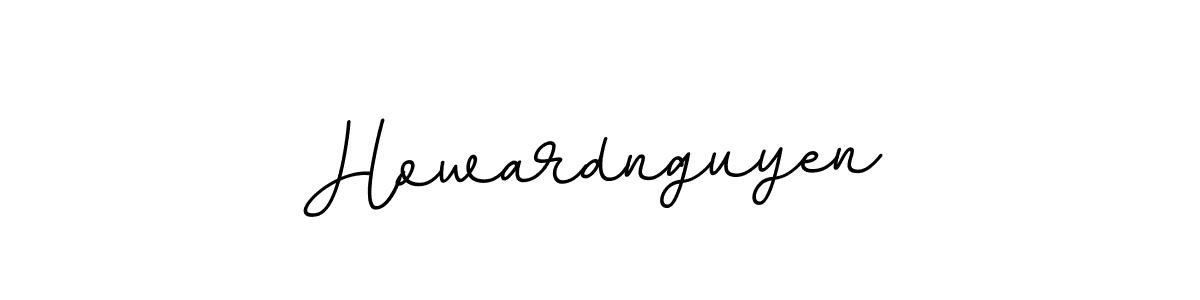 How to make Howardnguyen name signature. Use BallpointsItalic-DORy9 style for creating short signs online. This is the latest handwritten sign. Howardnguyen signature style 11 images and pictures png