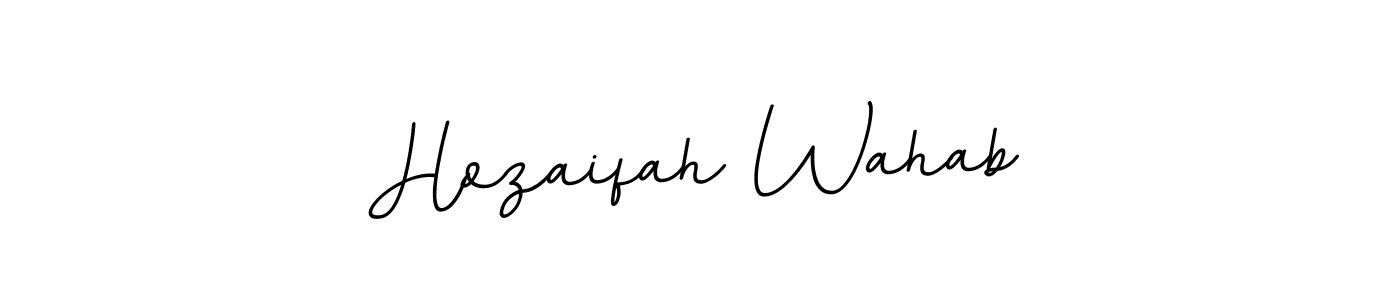 This is the best signature style for the Hozaifah Wahab name. Also you like these signature font (BallpointsItalic-DORy9). Mix name signature. Hozaifah Wahab signature style 11 images and pictures png