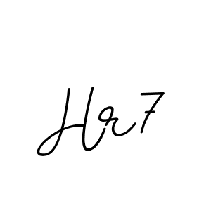 How to make Hr7 name signature. Use BallpointsItalic-DORy9 style for creating short signs online. This is the latest handwritten sign. Hr7 signature style 11 images and pictures png