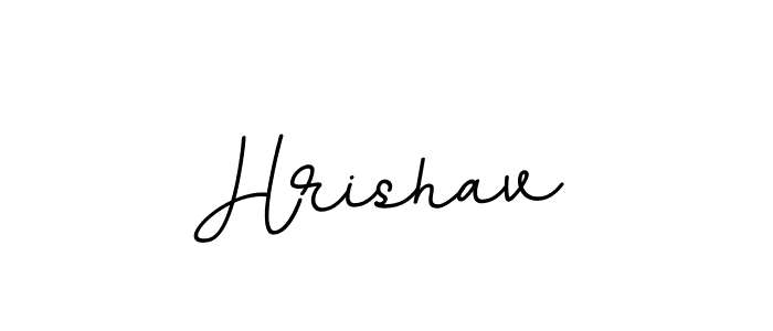 Use a signature maker to create a handwritten signature online. With this signature software, you can design (BallpointsItalic-DORy9) your own signature for name Hrishav. Hrishav signature style 11 images and pictures png