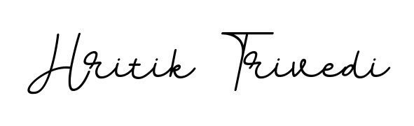 Try this chic Hritik Trivedi handwritten sign style. Using BallpointsItalic-DORy9 font elements, it gives your name a sleek, memorable identity. Hritik Trivedi signature style 11 images and pictures png