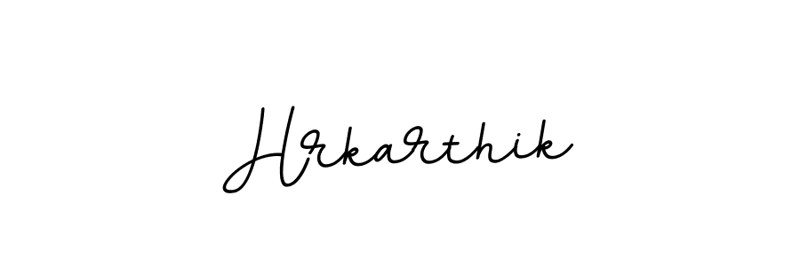 Create a beautiful signature design for name Hrkarthik. With this signature (BallpointsItalic-DORy9) fonts, you can make a handwritten signature for free. Hrkarthik signature style 11 images and pictures png