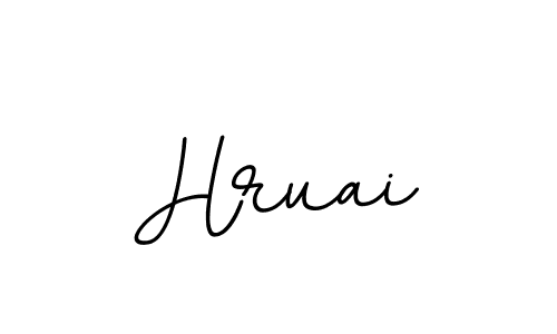 How to make Hruai name signature. Use BallpointsItalic-DORy9 style for creating short signs online. This is the latest handwritten sign. Hruai signature style 11 images and pictures png