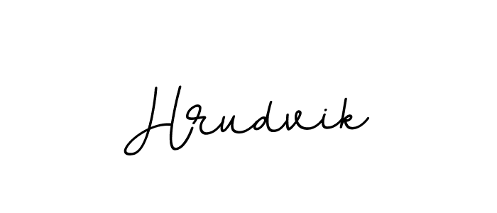 Make a beautiful signature design for name Hrudvik. With this signature (BallpointsItalic-DORy9) style, you can create a handwritten signature for free. Hrudvik signature style 11 images and pictures png