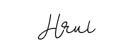 A sleek calligraphic signature for name Hrul utilizing BallpointsItalic-DORy9 styling. Great for adding personal signatures to photos and art. Hrul signature style 11 images and pictures png