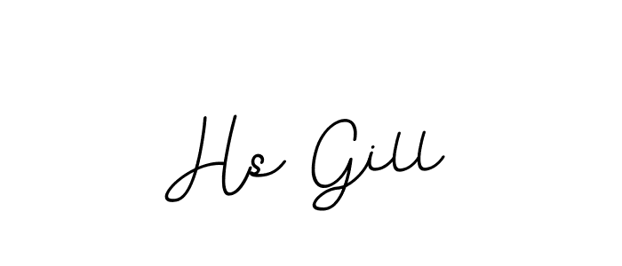Make a beautiful signature design for name Hs Gill. With this signature (BallpointsItalic-DORy9) style, you can create a handwritten signature for free. Hs Gill signature style 11 images and pictures png