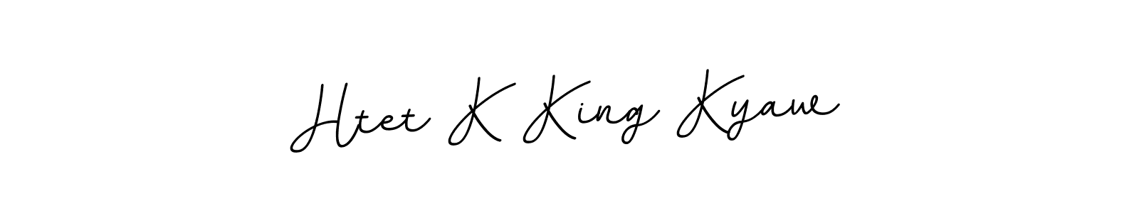 Use a signature maker to create a handwritten signature online. With this signature software, you can design (BallpointsItalic-DORy9) your own signature for name Htet K King Kyaw. Htet K King Kyaw signature style 11 images and pictures png