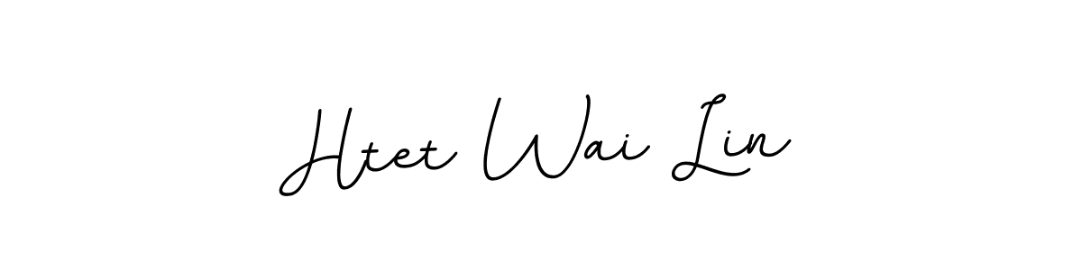 The best way (BallpointsItalic-DORy9) to make a short signature is to pick only two or three words in your name. The name Htet Wai Lin include a total of six letters. For converting this name. Htet Wai Lin signature style 11 images and pictures png