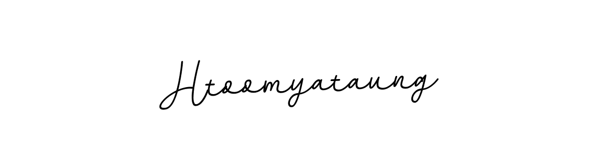 The best way (BallpointsItalic-DORy9) to make a short signature is to pick only two or three words in your name. The name Htoomyataung include a total of six letters. For converting this name. Htoomyataung signature style 11 images and pictures png