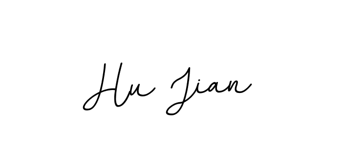 How to make Hu Jian name signature. Use BallpointsItalic-DORy9 style for creating short signs online. This is the latest handwritten sign. Hu Jian signature style 11 images and pictures png