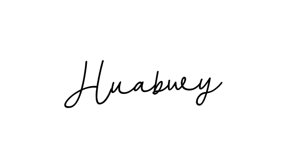 Use a signature maker to create a handwritten signature online. With this signature software, you can design (BallpointsItalic-DORy9) your own signature for name Huabwy. Huabwy signature style 11 images and pictures png