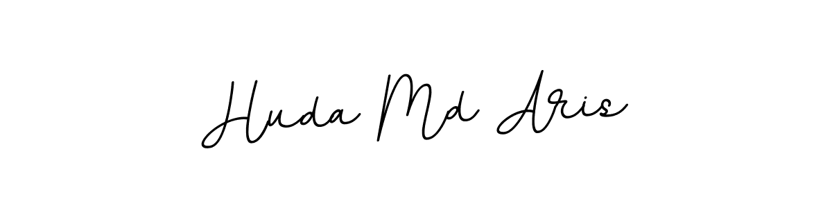 Create a beautiful signature design for name Huda Md Aris. With this signature (BallpointsItalic-DORy9) fonts, you can make a handwritten signature for free. Huda Md Aris signature style 11 images and pictures png