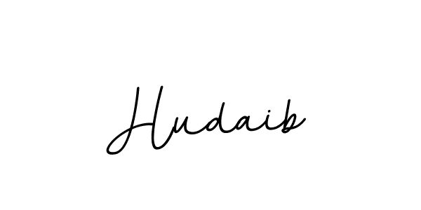 Use a signature maker to create a handwritten signature online. With this signature software, you can design (BallpointsItalic-DORy9) your own signature for name Hudaib. Hudaib signature style 11 images and pictures png