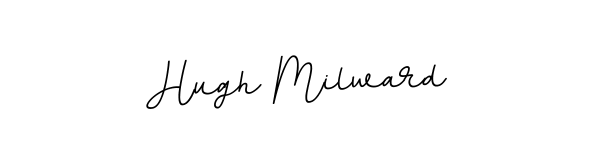 Make a beautiful signature design for name Hugh Milward. With this signature (BallpointsItalic-DORy9) style, you can create a handwritten signature for free. Hugh Milward signature style 11 images and pictures png