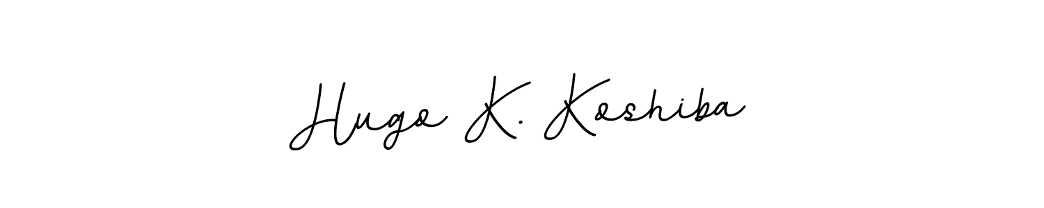 Hugo K. Koshiba stylish signature style. Best Handwritten Sign (BallpointsItalic-DORy9) for my name. Handwritten Signature Collection Ideas for my name Hugo K. Koshiba. Hugo K. Koshiba signature style 11 images and pictures png