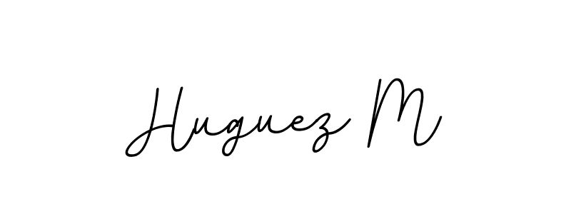 This is the best signature style for the Huguez M name. Also you like these signature font (BallpointsItalic-DORy9). Mix name signature. Huguez M signature style 11 images and pictures png
