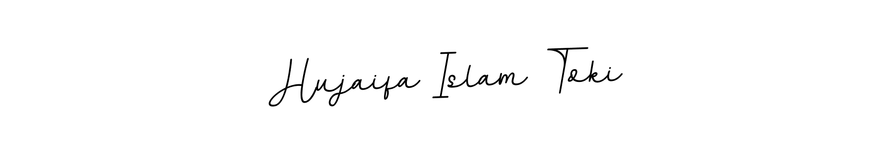 This is the best signature style for the Hujaifa Islam Toki name. Also you like these signature font (BallpointsItalic-DORy9). Mix name signature. Hujaifa Islam Toki signature style 11 images and pictures png