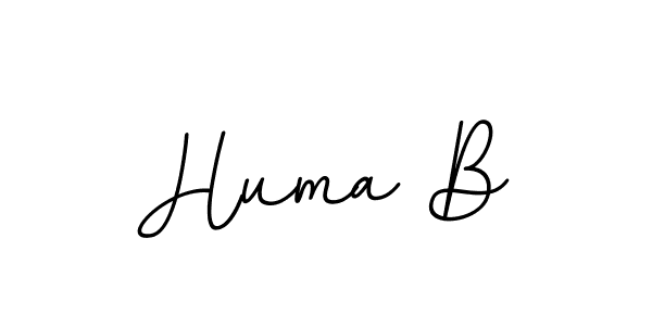How to make Huma B name signature. Use BallpointsItalic-DORy9 style for creating short signs online. This is the latest handwritten sign. Huma B signature style 11 images and pictures png