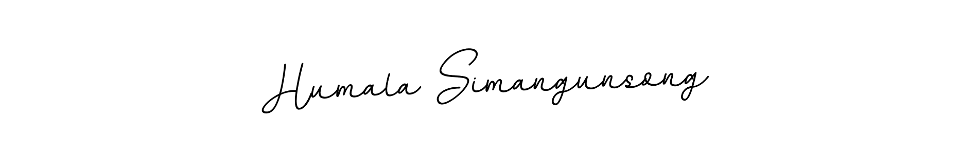 Use a signature maker to create a handwritten signature online. With this signature software, you can design (BallpointsItalic-DORy9) your own signature for name Humala Simangunsong. Humala Simangunsong signature style 11 images and pictures png