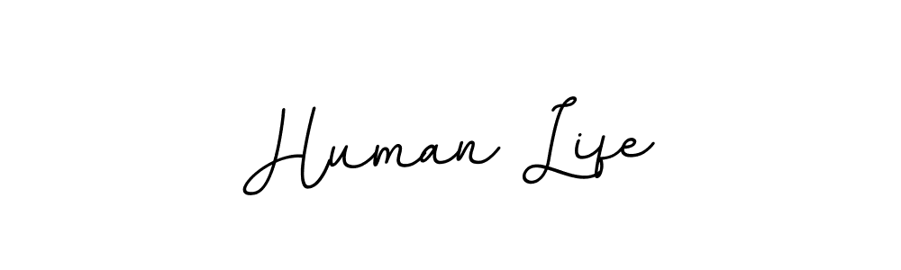Use a signature maker to create a handwritten signature online. With this signature software, you can design (BallpointsItalic-DORy9) your own signature for name Human Life. Human Life signature style 11 images and pictures png