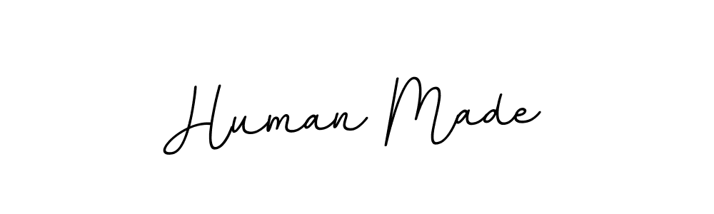Use a signature maker to create a handwritten signature online. With this signature software, you can design (BallpointsItalic-DORy9) your own signature for name Human Made. Human Made signature style 11 images and pictures png