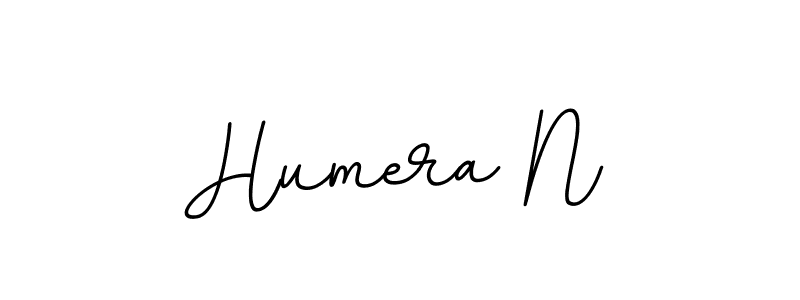 The best way (BallpointsItalic-DORy9) to make a short signature is to pick only two or three words in your name. The name Humera N include a total of six letters. For converting this name. Humera N signature style 11 images and pictures png