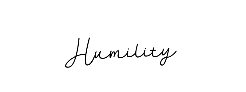 Create a beautiful signature design for name Humility. With this signature (BallpointsItalic-DORy9) fonts, you can make a handwritten signature for free. Humility signature style 11 images and pictures png
