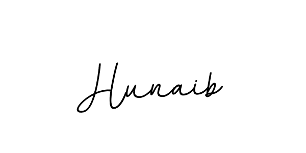 Use a signature maker to create a handwritten signature online. With this signature software, you can design (BallpointsItalic-DORy9) your own signature for name Hunaib. Hunaib signature style 11 images and pictures png