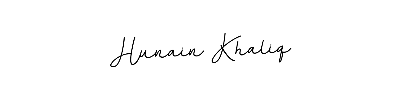 It looks lik you need a new signature style for name Hunain Khaliq. Design unique handwritten (BallpointsItalic-DORy9) signature with our free signature maker in just a few clicks. Hunain Khaliq signature style 11 images and pictures png