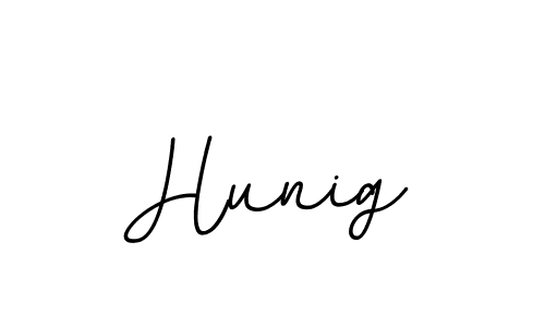 Hunig stylish signature style. Best Handwritten Sign (BallpointsItalic-DORy9) for my name. Handwritten Signature Collection Ideas for my name Hunig. Hunig signature style 11 images and pictures png