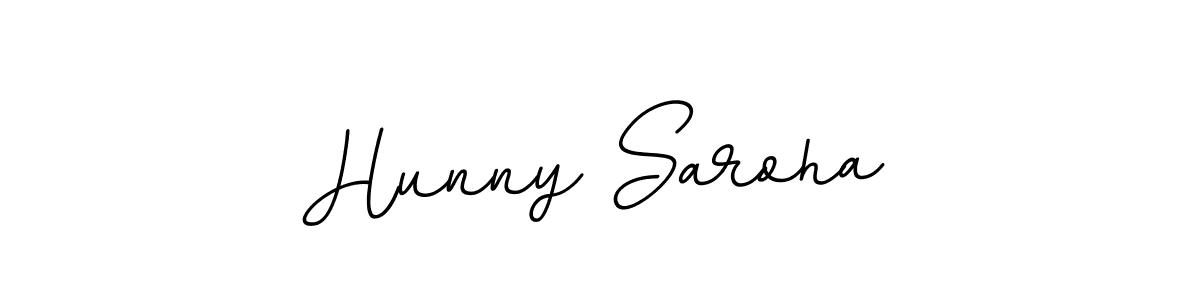 Hunny Saroha stylish signature style. Best Handwritten Sign (BallpointsItalic-DORy9) for my name. Handwritten Signature Collection Ideas for my name Hunny Saroha. Hunny Saroha signature style 11 images and pictures png