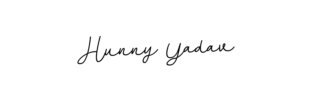 The best way (BallpointsItalic-DORy9) to make a short signature is to pick only two or three words in your name. The name Hunny Yadav include a total of six letters. For converting this name. Hunny Yadav signature style 11 images and pictures png