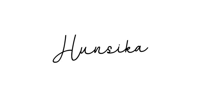 How to make Hunsika name signature. Use BallpointsItalic-DORy9 style for creating short signs online. This is the latest handwritten sign. Hunsika signature style 11 images and pictures png