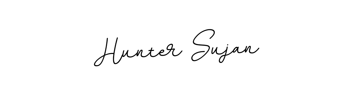 Create a beautiful signature design for name Hunter Sujan. With this signature (BallpointsItalic-DORy9) fonts, you can make a handwritten signature for free. Hunter Sujan signature style 11 images and pictures png