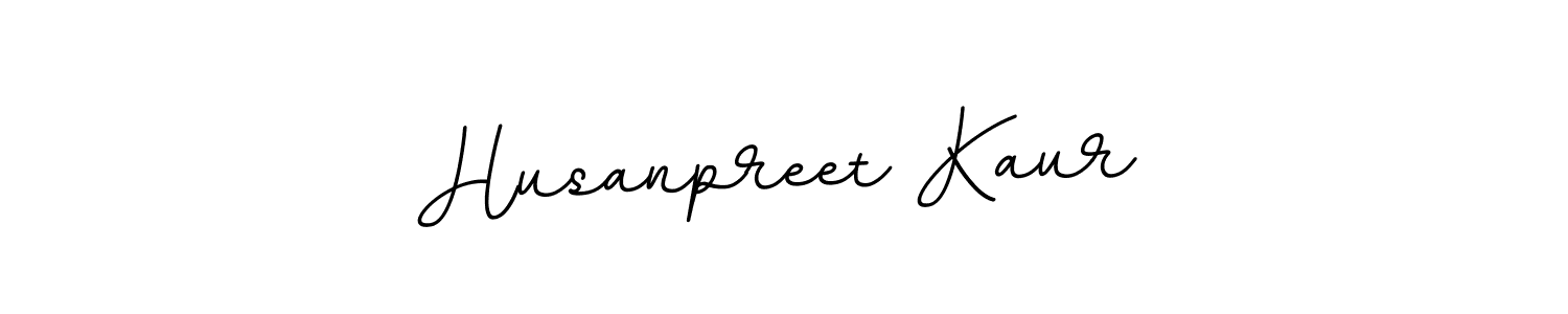 How to make Husanpreet Kaur name signature. Use BallpointsItalic-DORy9 style for creating short signs online. This is the latest handwritten sign. Husanpreet Kaur signature style 11 images and pictures png