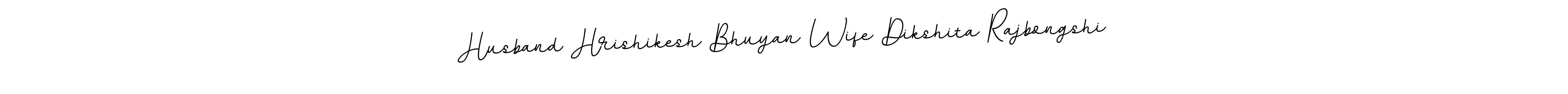 Make a beautiful signature design for name Husband Hrishikesh Bhuyan Wife Dikshita Rajbongshi. With this signature (BallpointsItalic-DORy9) style, you can create a handwritten signature for free. Husband Hrishikesh Bhuyan Wife Dikshita Rajbongshi signature style 11 images and pictures png