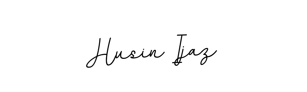 This is the best signature style for the Husin Ijaz name. Also you like these signature font (BallpointsItalic-DORy9). Mix name signature. Husin Ijaz signature style 11 images and pictures png