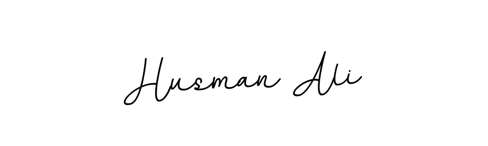 Design your own signature with our free online signature maker. With this signature software, you can create a handwritten (BallpointsItalic-DORy9) signature for name Husman Ali. Husman Ali signature style 11 images and pictures png