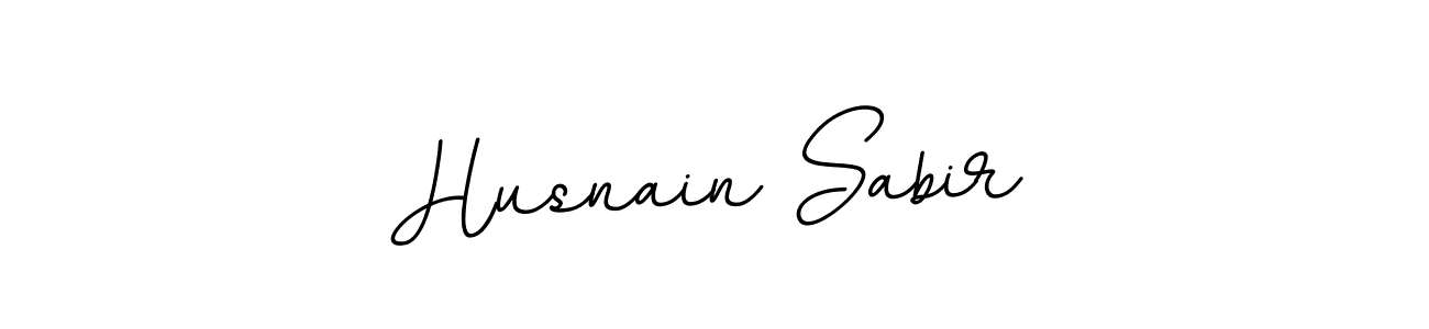 How to make Husnain Sabir name signature. Use BallpointsItalic-DORy9 style for creating short signs online. This is the latest handwritten sign. Husnain Sabir signature style 11 images and pictures png