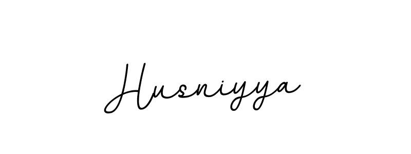 Create a beautiful signature design for name Husniyya. With this signature (BallpointsItalic-DORy9) fonts, you can make a handwritten signature for free. Husniyya signature style 11 images and pictures png