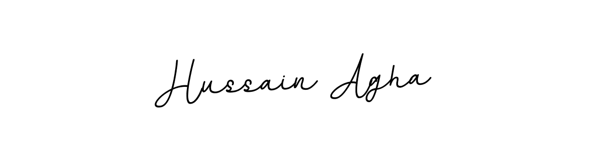 How to make Hussain Agha signature? BallpointsItalic-DORy9 is a professional autograph style. Create handwritten signature for Hussain Agha name. Hussain Agha signature style 11 images and pictures png