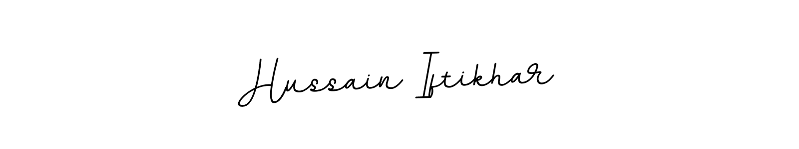 You should practise on your own different ways (BallpointsItalic-DORy9) to write your name (Hussain Iftikhar) in signature. don't let someone else do it for you. Hussain Iftikhar signature style 11 images and pictures png