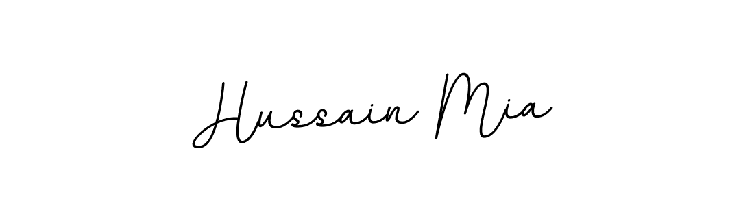 Use a signature maker to create a handwritten signature online. With this signature software, you can design (BallpointsItalic-DORy9) your own signature for name Hussain Mia. Hussain Mia signature style 11 images and pictures png
