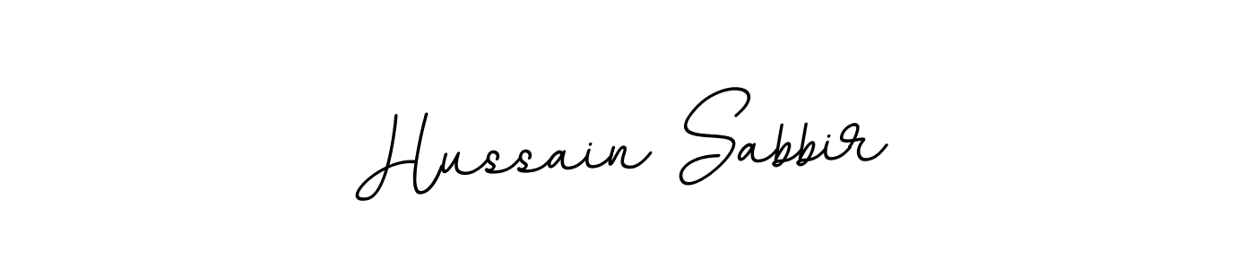 How to make Hussain Sabbir name signature. Use BallpointsItalic-DORy9 style for creating short signs online. This is the latest handwritten sign. Hussain Sabbir signature style 11 images and pictures png