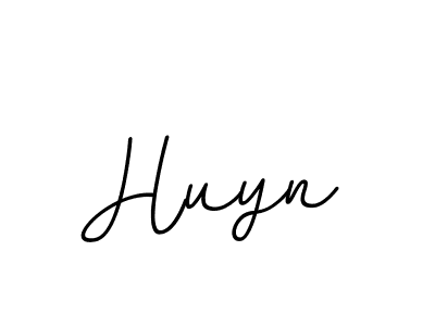 Make a beautiful signature design for name Huyn. With this signature (BallpointsItalic-DORy9) style, you can create a handwritten signature for free. Huyn signature style 11 images and pictures png