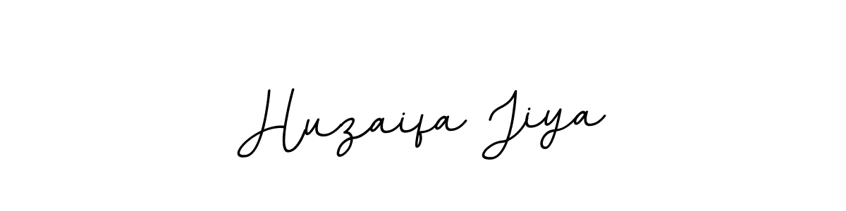 Make a beautiful signature design for name Huzaifa Jiya. With this signature (BallpointsItalic-DORy9) style, you can create a handwritten signature for free. Huzaifa Jiya signature style 11 images and pictures png