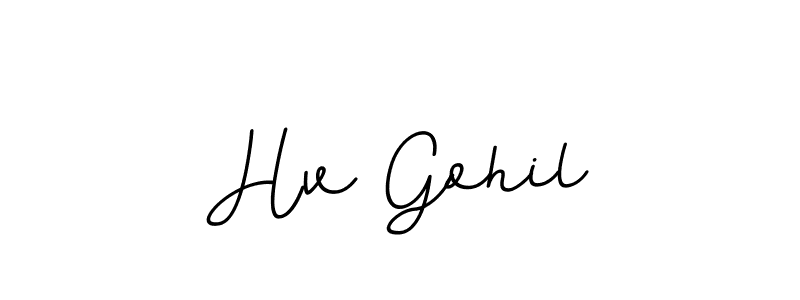 It looks lik you need a new signature style for name Hv Gohil. Design unique handwritten (BallpointsItalic-DORy9) signature with our free signature maker in just a few clicks. Hv Gohil signature style 11 images and pictures png