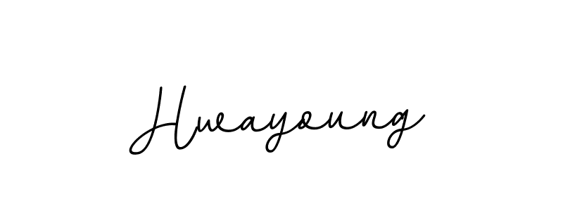 Make a beautiful signature design for name Hwayoung. With this signature (BallpointsItalic-DORy9) style, you can create a handwritten signature for free. Hwayoung signature style 11 images and pictures png
