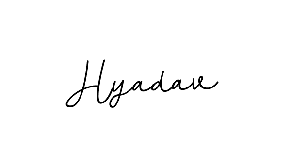 Create a beautiful signature design for name Hyadav. With this signature (BallpointsItalic-DORy9) fonts, you can make a handwritten signature for free. Hyadav signature style 11 images and pictures png